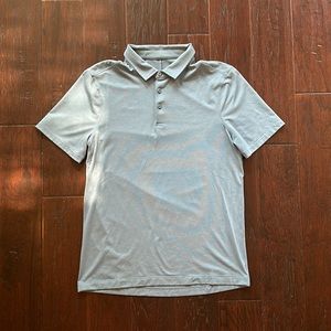 Lululemon Men Short Sleeve Polo Blue Medium